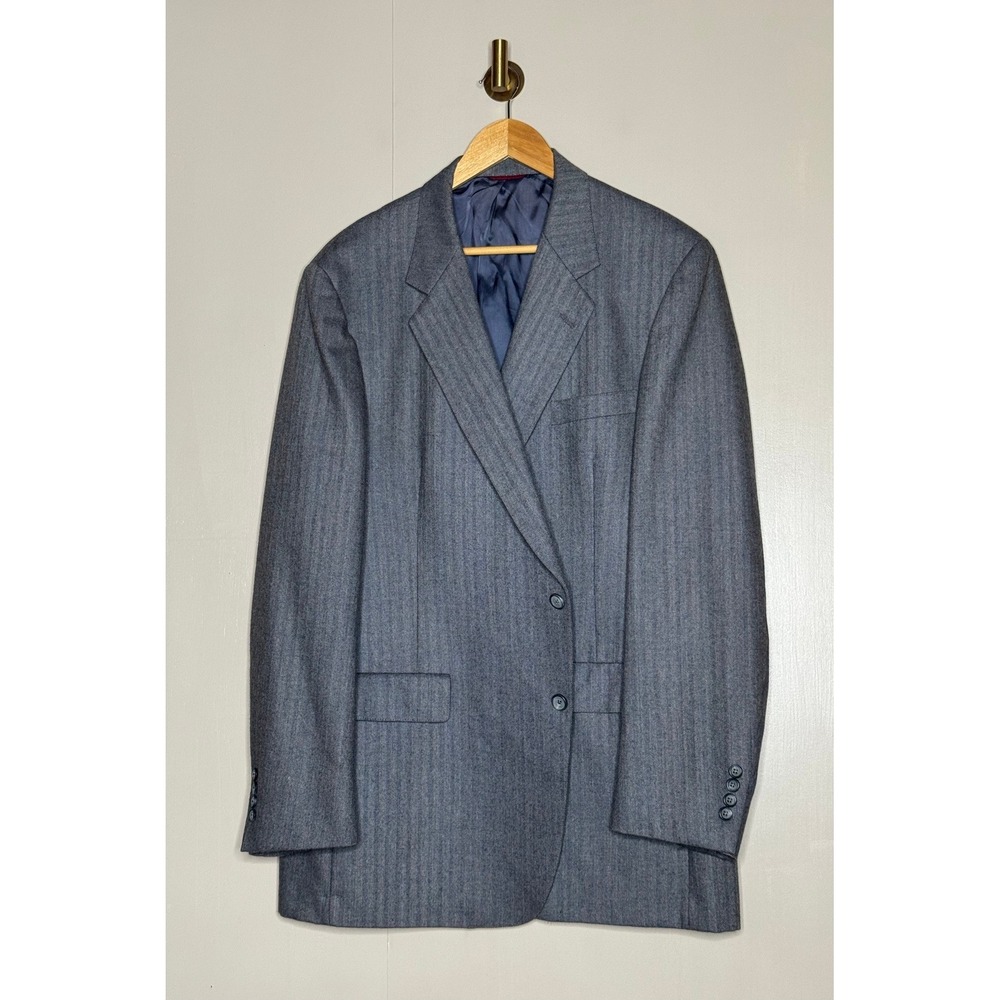 Hart Schaffner Marx Mens Gray‎ Herringbone Blazer Sport Coat Big & Tall Harrys